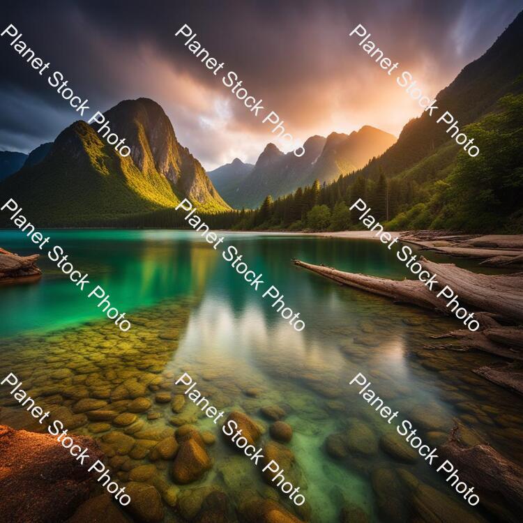 Breathtaking Landscape: Begin by Capturing a Spectacular Landscape, Such As a Majestic Mountain, a White Sandy Beach, or a Lush Forest. Ensure That the Landscape Is Well-lit and Provides a Captivating Panoramic View stock photo with image ID: 0ab33502-23a7-4063-8f8d-a375c921552e