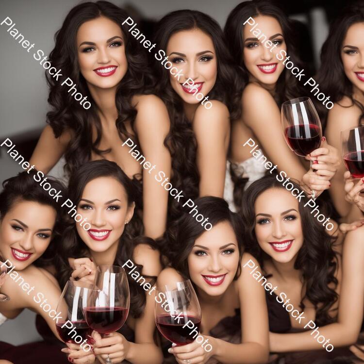 Young Ladies Lounging and Sipping Red Wine stock photo with image ID: 115a83df-85b5-4ded-9e18-bda024115f2c