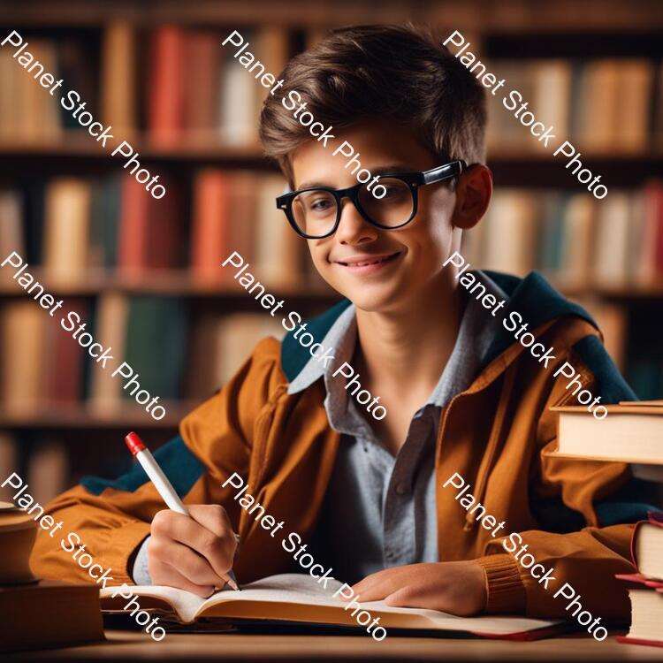 Study Boy For Exams stock photo with image ID: 22a9c1bf-dfab-42fc-aec0-0ca2f4c8ce91