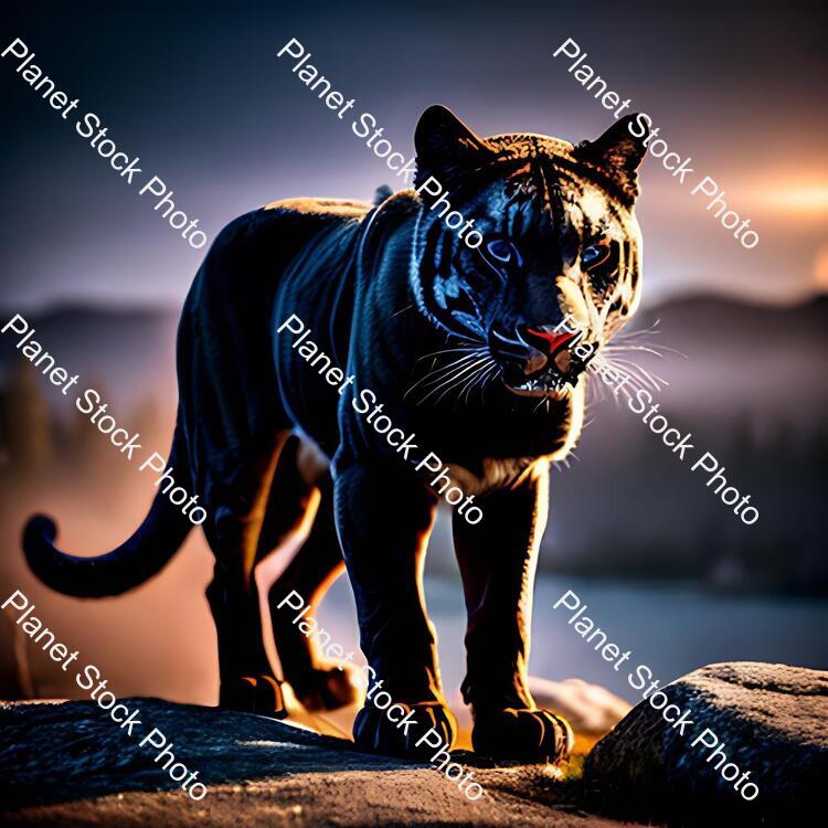 Panther at Night stock photo with image ID: 2306c92b-91ba-4418-bad0-7211cbf0cb35