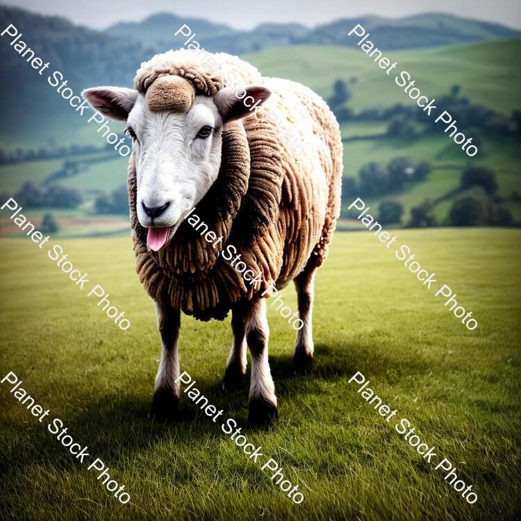 A Sheep Eating Grass stock photo with image ID: 25aaebb3-5c4a-48fe-be50-ae039b27572f