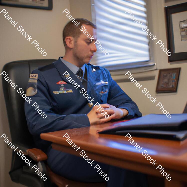 A Lieutenant General Is Sitting in the Air Force Room stock photo with image ID: 361e9ba4-f1ea-42b9-9d33-9817ec1469de