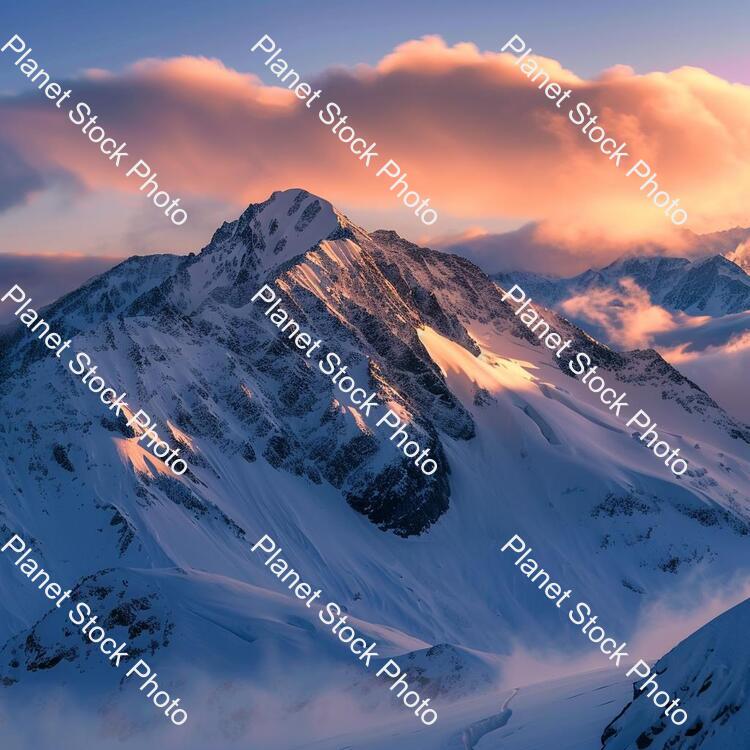 Mountains with Snow and with Cloudy Atmosphere stock photo with image ID: 38cdd5e9-e2ba-44aa-b76b-ee0c1cf034bd