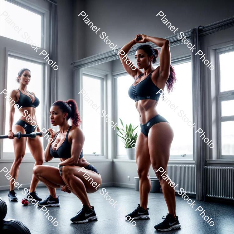 Young Ladies Working Out stock photo with image ID: 3c013230-2e1b-493f-b3dc-a73f2f41a525
