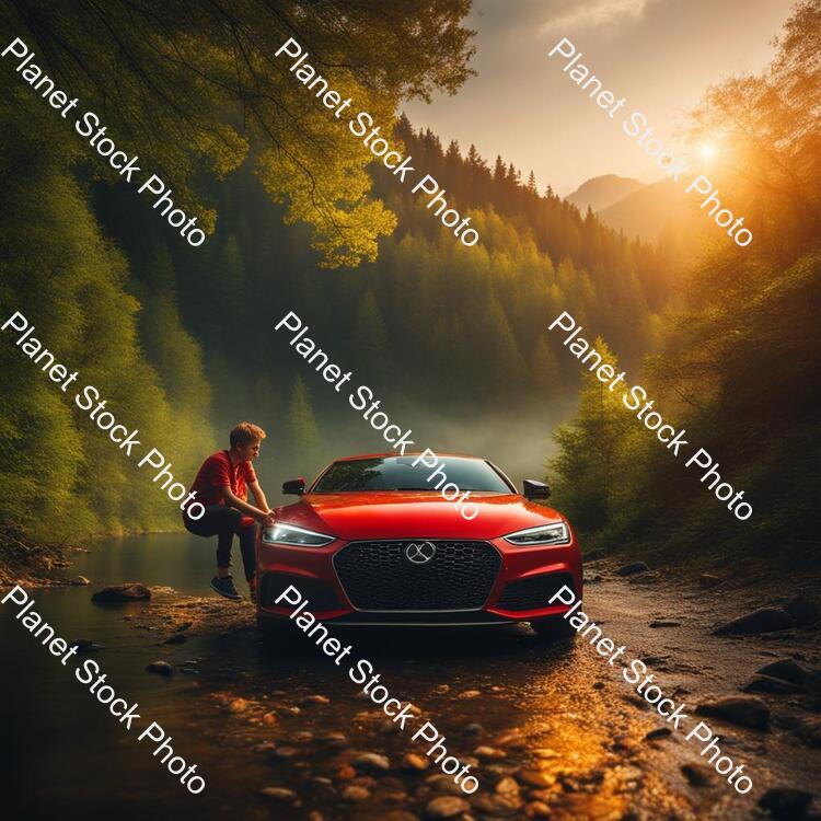 A Beautiful Nature in Which One Car and One Boy stock photo with image ID: 3d6a62f9-ada7-47f6-a29d-432411db6c24