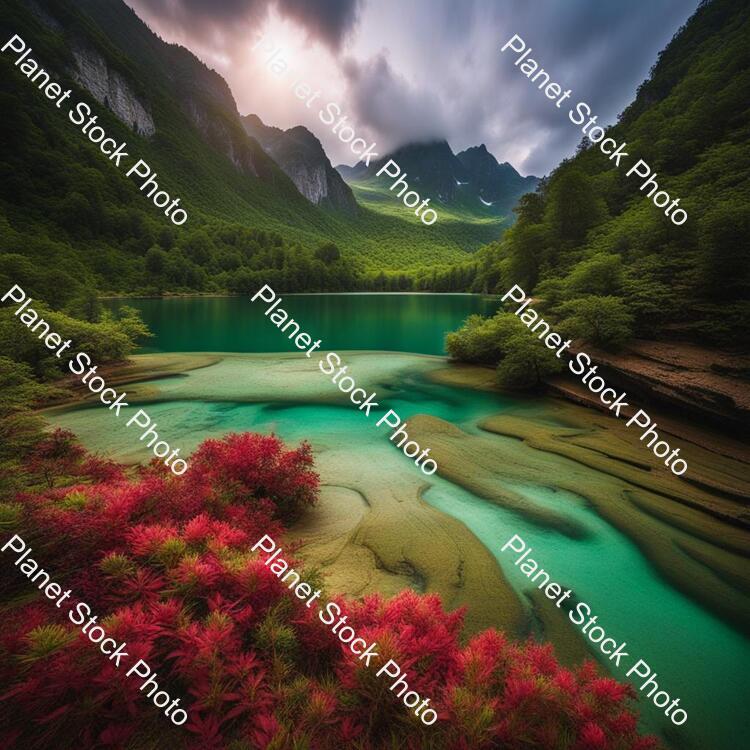 Breathtaking Landscape: Begin by Capturing a Spectacular Landscape, Such As a Majestic Mountain, a White Sandy Beach, or a Lush Forest. Ensure That the Landscape Is Well-lit and Provides a Captivating Panoramic View stock photo with image ID: 3d82e9fe-a58a-4bf6-ac23-f8e60ae8256d