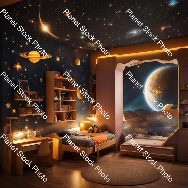 A Kids Room Aroun 10-12 Years Who Likes Astronomy stock photo with image ID: 3f65fee0-84b9-41a6-9aa8-8f62d405f6fc