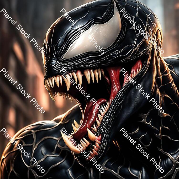 Draw Venom Venom was very scary like the film stock photo with image ID: 40482b63-9b8b-4a6d-b71e-866f5e05370e