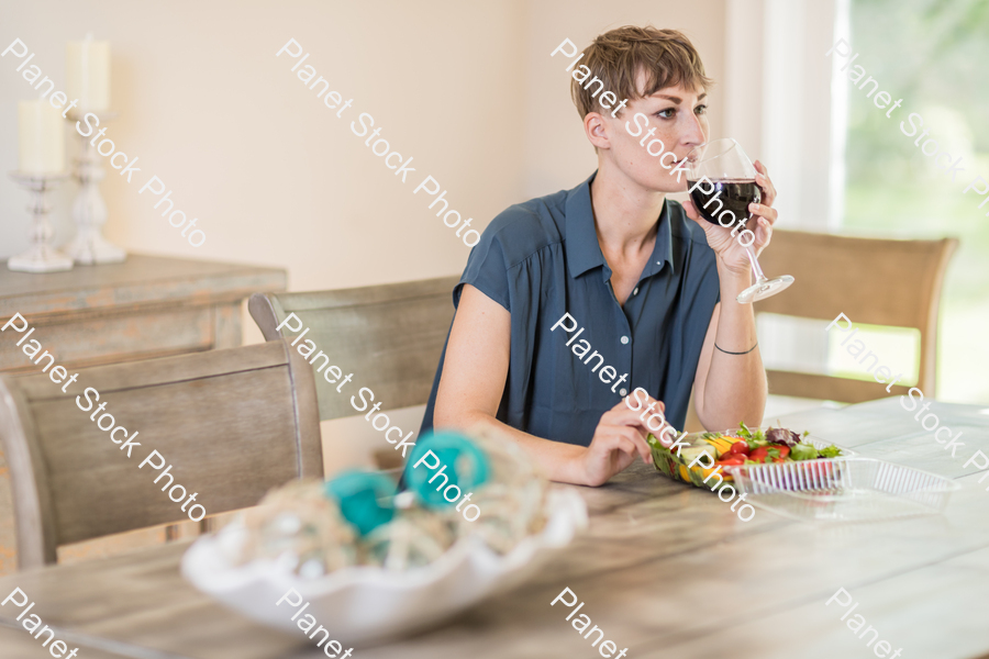 A young lady having a healthy meal stock photo with image ID: 4da029c1-d7a3-4dfe-b38c-3d4742f79e88