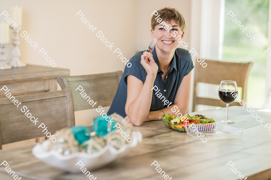 A young lady having a healthy meal stock photo with image ID: 59b5984d-bad0-4af2-b41d-2db1e799de30