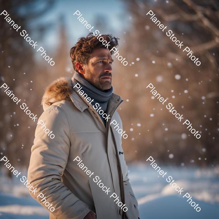 Man in Snow stock photo with image ID: 5fad3d15-e4ea-4d3b-9712-f2f3f3bd1c70