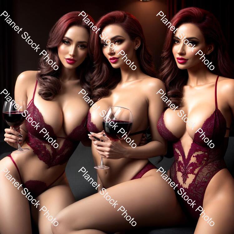 Young Ladies Lounging and Sipping Red Wine stock photo with image ID: 67d52958-5b16-4d5b-8ca0-b9e77e1934cc