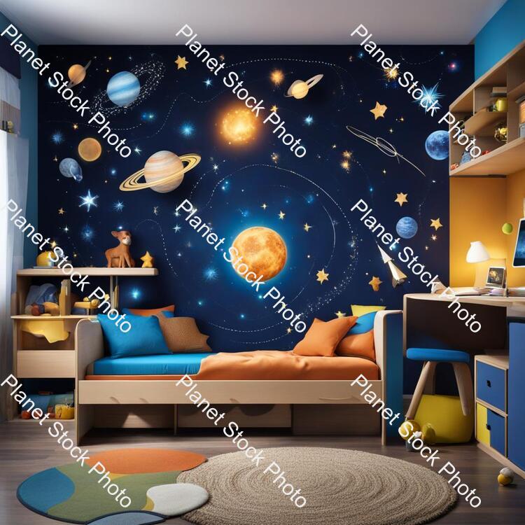 A Kids Room Aroun 10-12 Years Who Likes Astronomy stock photo with image ID: 6afc8584-4016-486d-beff-4e4f4bd5c2e0