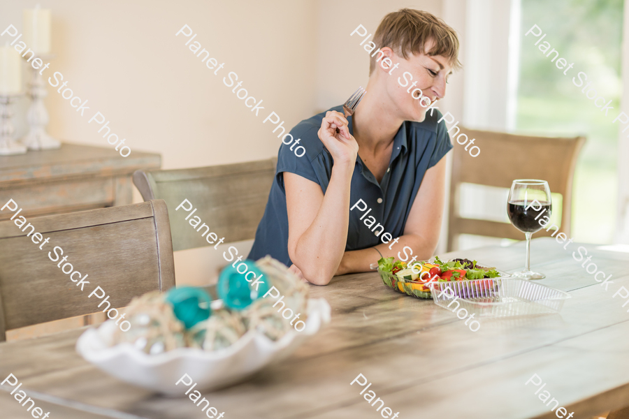 A young lady having a healthy meal stock photo with image ID: 8101dee8-2117-41df-9fb9-41aa18714796