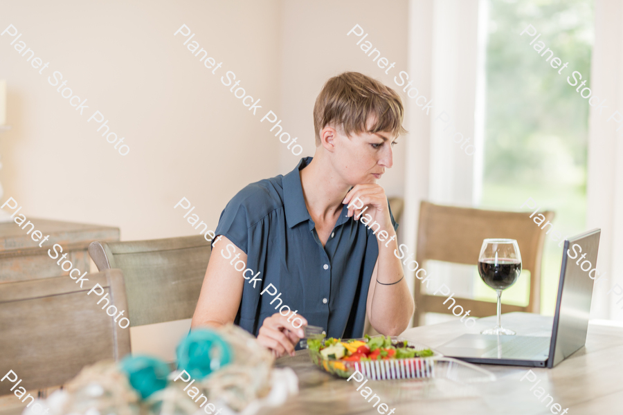 A young lady having a healthy meal stock photo with image ID: 8a412d27-950f-45d7-a0d1-bbc030532ab8