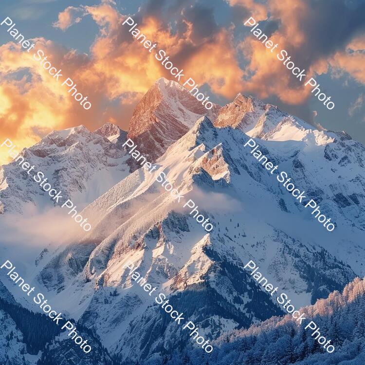 Mountains with Snow and with Cloudy Atmosphere stock photo with image ID: a701e104-2429-4baf-9a38-0cfcd30adf89