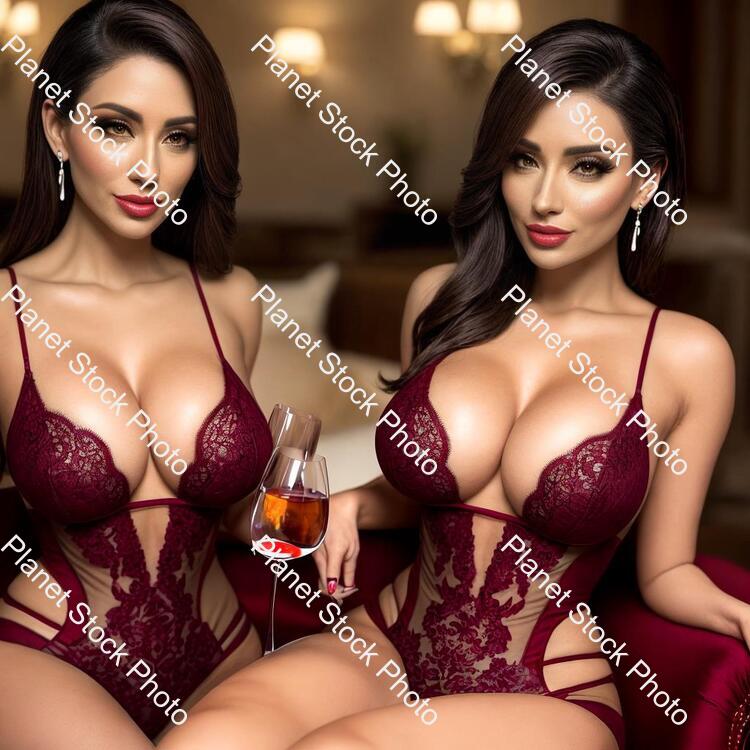 Young Ladies Lounging and Sipping Red Wine stock photo with image ID: a70d2631-a1a9-4fa7-a72c-aa8822e89dbe