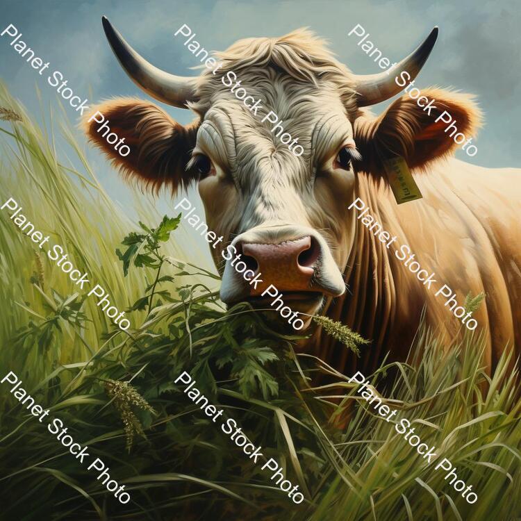 A Cow Eating Grass stock photo with image ID: a94eb82d-ef99-4afb-b149-17d2e10deaf2
