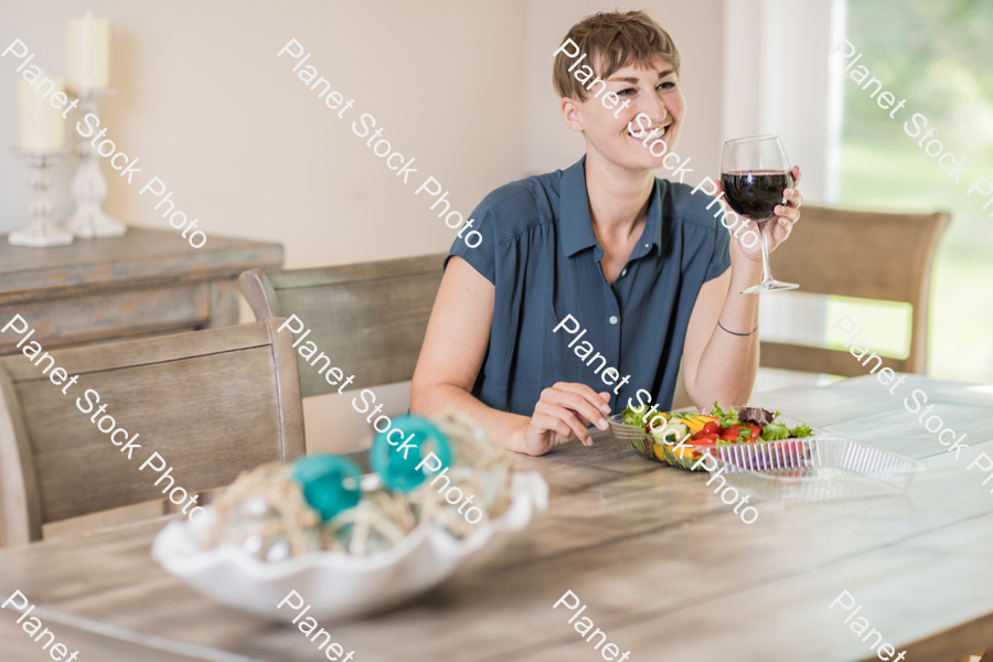 A young lady having a healthy meal stock photo with image ID: af03b52a-b75c-473d-9078-1a10e9f89e0e