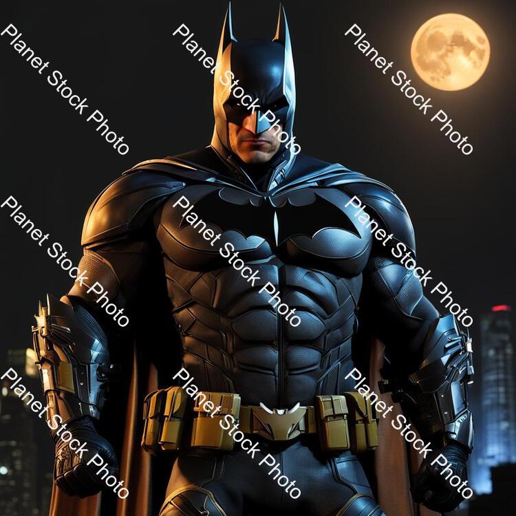 Batman in New York City Time Night 4k Quality Batman Suit Is on the Batman Arkham Knight. the Moon Are Bright an Full Moon.batman Be Very Muscular stock photo with image ID: b4f93cd6-d771-4b20-adb5-86dcccce26a8