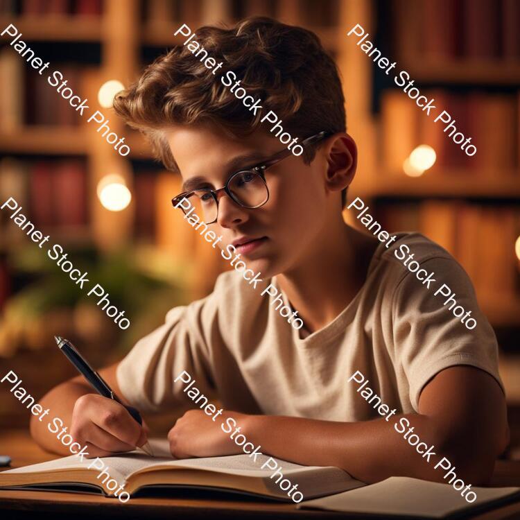 Study Boy For Exams stock photo with image ID: bae65b3a-4e6a-4bdf-a73b-ccee60554078