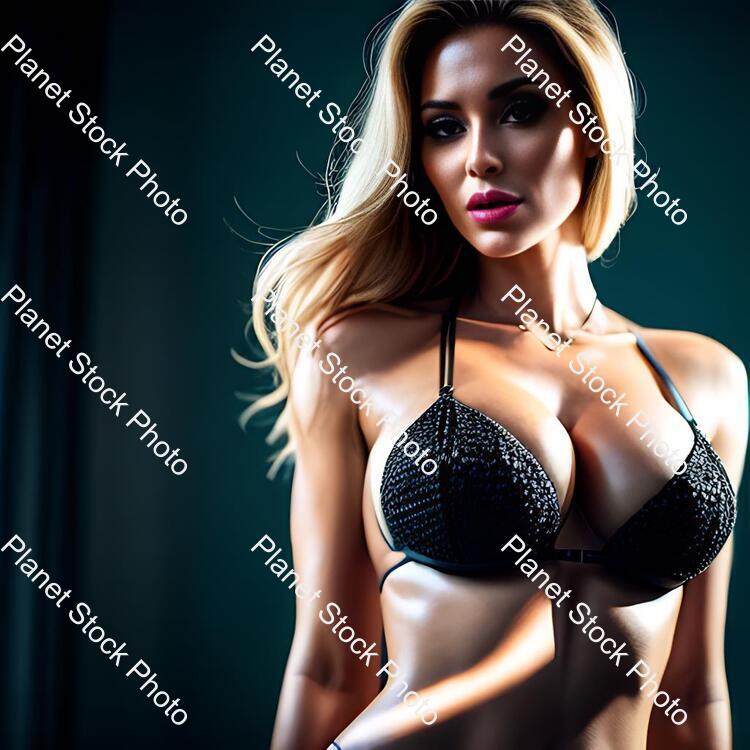 Draw a Sexy Blonde Girl with Big Tits and Sexy Beautiful Ass, She Is Perfect and Very Sexy, She Wearing Thin Strap Black Bikini, on the Picture, in the Picture You Can See Her Shapely Ass. 4k Quality stock photo with image ID: bc26b229-276d-48ec-8ffd-22ce1231287b