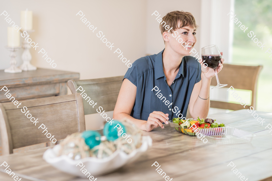 A young lady having a healthy meal stock photo with image ID: bc67d7dc-b9c5-45df-a654-350c4146baf2