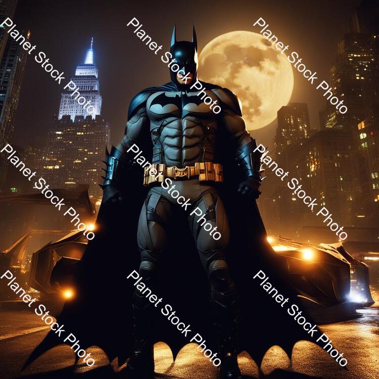 Batman in New York City Time Night 4k Quality Batman Suit Is on the Batman Arkham Knight. the Moon Are Bright an Full Moon.batman Be Very Muscular stock photo with image ID: bd07c86d-7e19-4f04-9cd4-e9ea3108334b