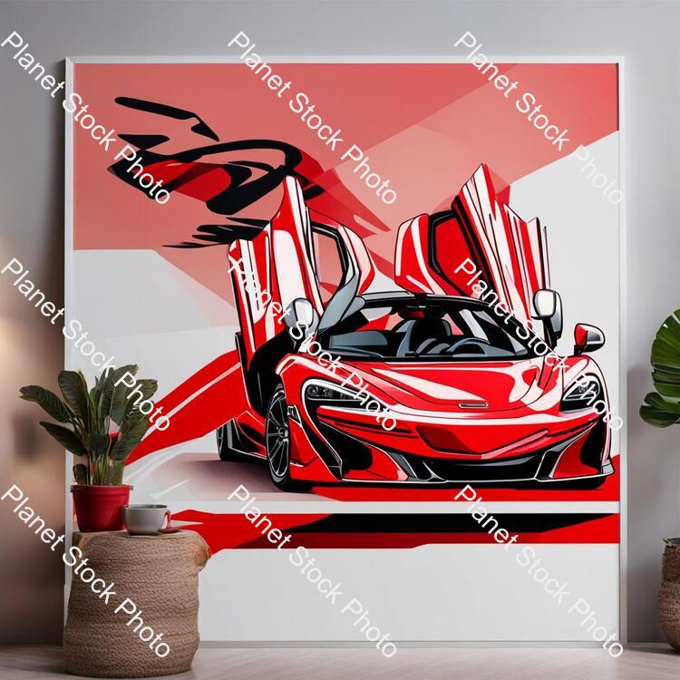 Draw a Mclaren in Red Color stock photo with image ID: c263909c-298c-4595-b087-2878bf79638d