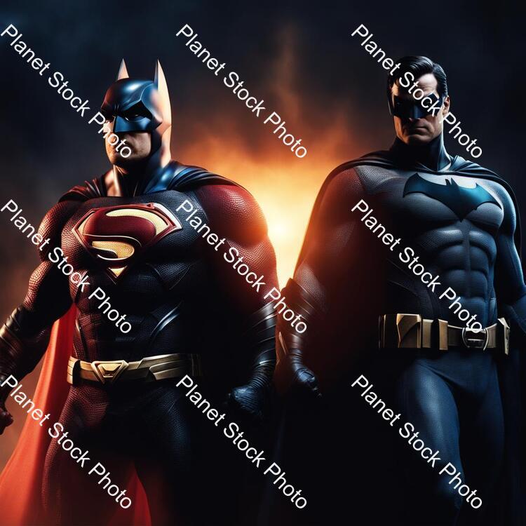Combination of Superman and Batman with Dark Aura stock photo with image ID: c2644ab9-43cd-4de0-a747-05f6e23c745f