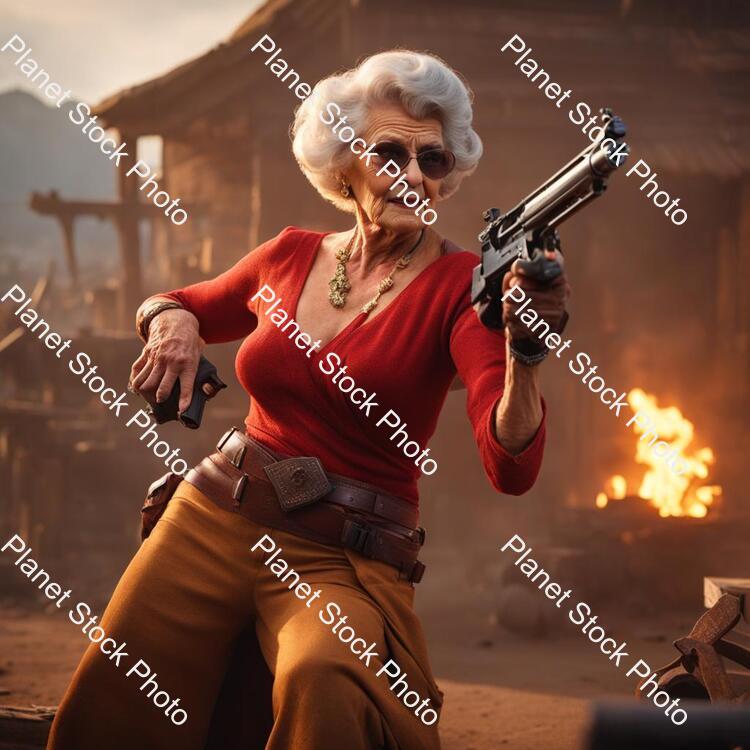 Sexy Granny Death in Gunbattle stock photo with image ID: c51ef53e-03ae-4e5b-b3fd-5782b730e925