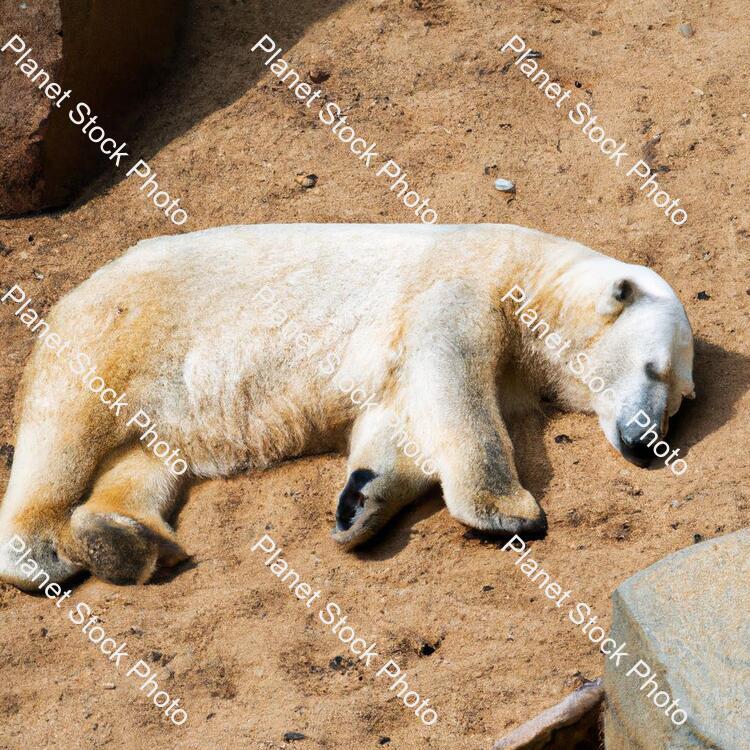 Polar Bear in Sand stock photo with image ID: c70e9452-c41f-4072-80ea-b776f6246553