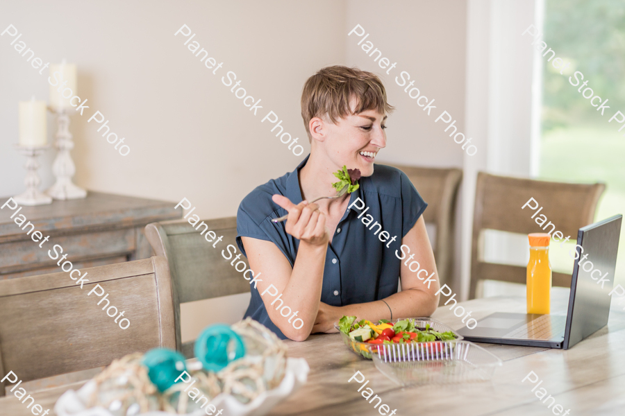 A young lady having a healthy meal stock photo with image ID: e2055728-b7ce-46b5-8684-70b5e1c613dc