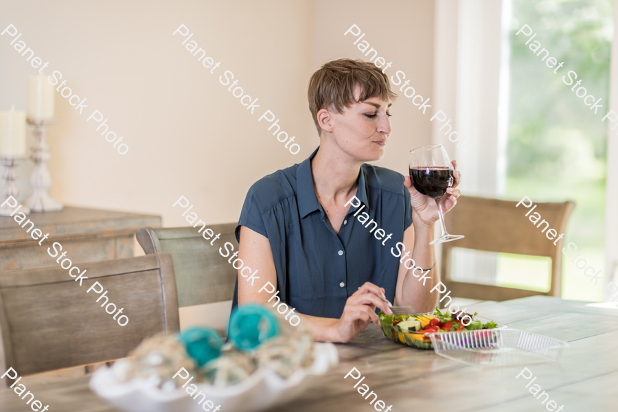 A young lady having a healthy meal stock photo with image ID: ec83a008-1ab1-45d6-adfc-cd3b4af8acd9