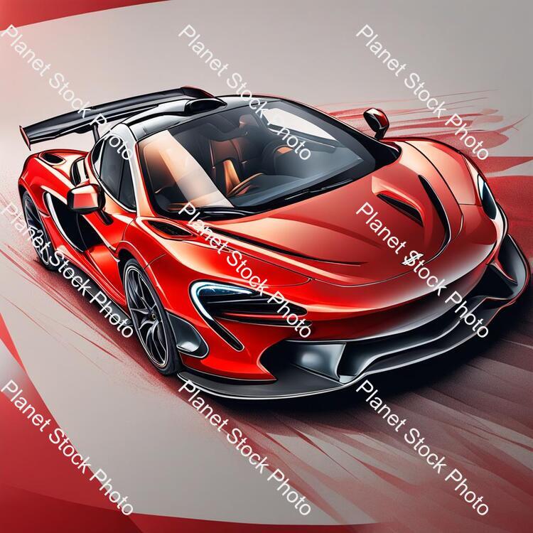 Draw a Mclaren in Red Color stock photo with image ID: ed974787-3138-49ea-bcc8-aaa517b15346