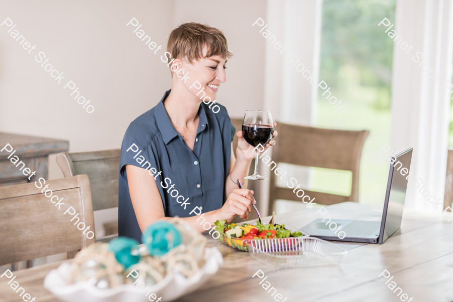 A young lady having a healthy meal stock photo with image ID: efc4ac29-332c-459b-8651-0df303db9589
