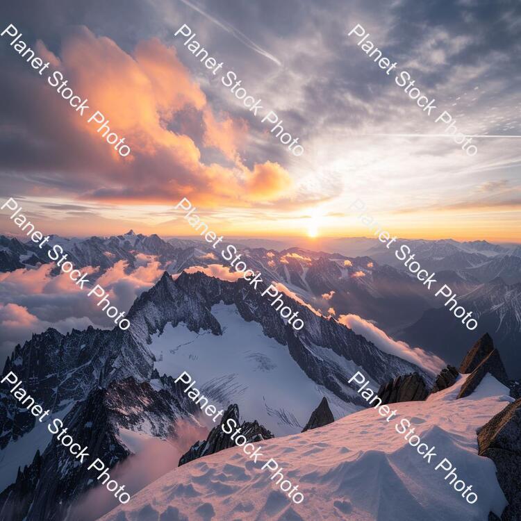 Mountains with Snow and with Cloudy Atmosphere stock photo with image ID: f2172f99-9f6e-4111-9c94-06df769d56bf