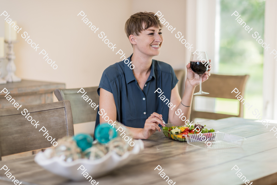 A young lady having a healthy meal stock photo with image ID: f488e5e0-e1b5-414a-ab8a-c4434596f71b