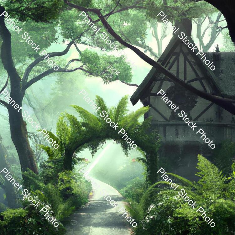 Fantasy House in Forest stock photo with image ID: f7755a1b-4d46-461c-b98b-796ed7213e5f