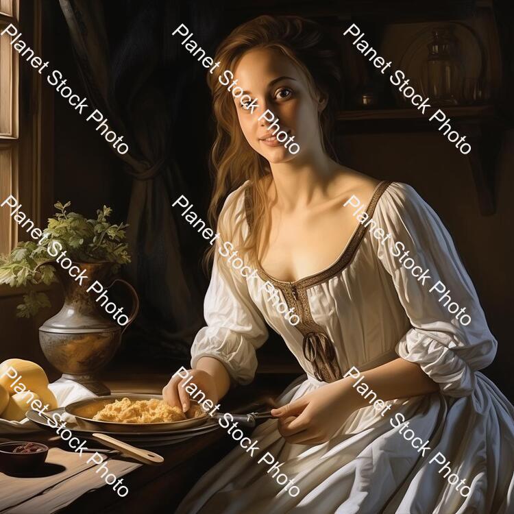 A Young Lady Having a Healthy Meal stock photo with image ID: fa3749c9-e96e-455c-bdfd-9c03d7d579bc