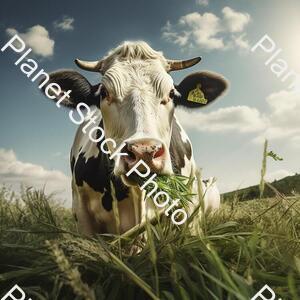 A Cow Eating Grass stock photo with image ID: 14a3fd3c-23e3-4133-8662-86f64f21e3f6