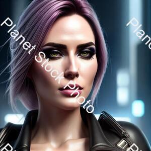 Ultra Realistic Close Up Portrait ((beautiful Pale Cyberpunk Female with Heavy Black Eyeliner)) stock photo with image ID: 2150c0d1-6d67-4fb5-b720-6ce888b47231