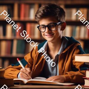 Study Boy For Exams stock photo with image ID: 22a9c1bf-dfab-42fc-aec0-0ca2f4c8ce91