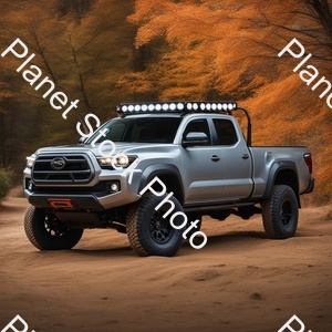 Orange with Grey Fenderstoyota Pick Up Truck with Long Travel Suspension and Baha Lights stock photo with image ID: 34d2cb91-b1a9-4566-84f0-76d1153d5aa2
