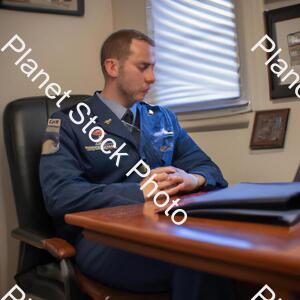 A Lieutenant General Is Sitting in the Air Force Room stock photo with image ID: 361e9ba4-f1ea-42b9-9d33-9817ec1469de