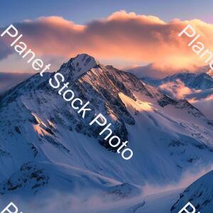 Mountains with Snow and with Cloudy Atmosphere stock photo with image ID: 38cdd5e9-e2ba-44aa-b76b-ee0c1cf034bd