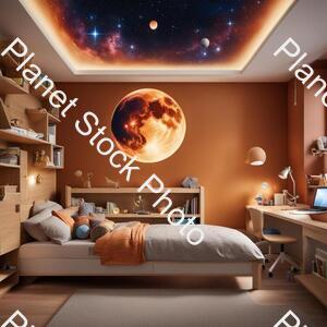 A Kids Room Aroun 10-12 Years Who Likes Astronomy stock photo with image ID: 3d9dac6a-a738-4332-bae5-e592064a2ac1