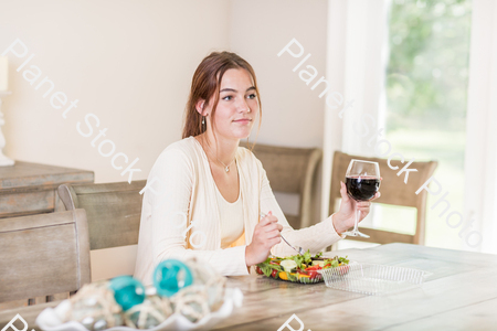 A young lady having a healthy meal stock photo with image ID: 463d4c47-6348-4d0c-a82b-1c310568c192