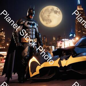 Batman in New York City Time Night 4k Quality Batman Suit Is on the Batman Arkham Knight. the Moon Are Bright an Full Moon.batman Be Very Muscular stock photo with image ID: 491503cb-f431-42c5-8df2-fd6b9dc303c5