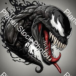 Draw Venom Venom was very scary like the film stock photo with image ID: 4a125807-d81f-4d02-b280-8dede5bbbf77